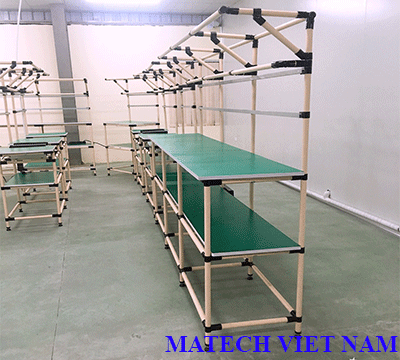 BÀN THAO TÁC ỐNG THÉP BỌC NHỰA