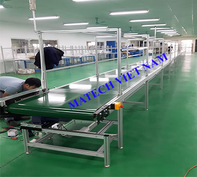 Băng tải PVC khung nhôm dài 25m