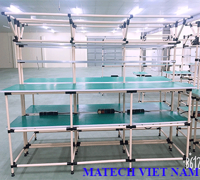 BÀN THAO TÁC ỐNG THÉP BỌC NHỰA